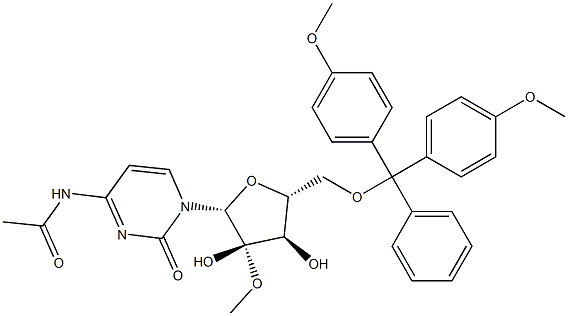 N-acetyl-5'-O-(4,4'-dimethoxytrityl)-2'-methoxycytidine Structure