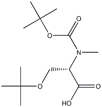 BOC-N-methyl-O-tert-butyl-L-serine 구조식 이미지