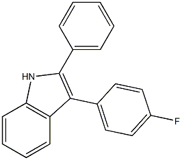 3-(4-fluorophenyl)-2-phenylindole 구조식 이미지