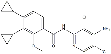 3,4-dicyclopropylmethoxy-N-(3,5-dichloro-4-aminopyridyl)benzamide Structure