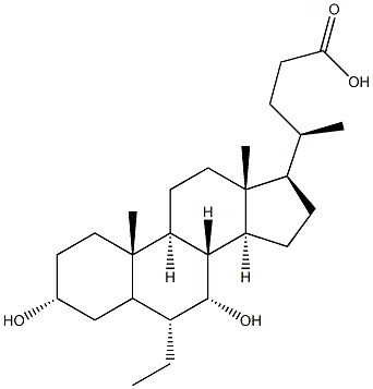 6A-ethyl chenodeoxycholic acid Structure