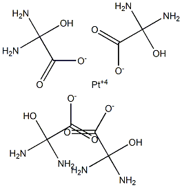 Cis-diamino-glycolic acid platinum Structure