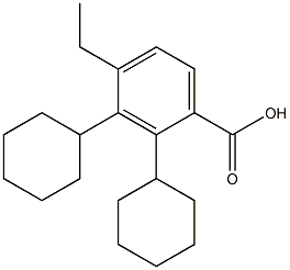 Ethyldicyclohexylbenzoic acid 구조식 이미지