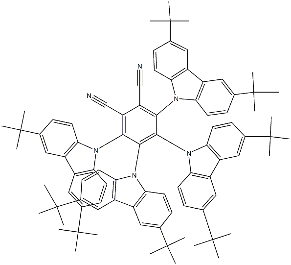 3,4,5,6-tetrakis(3,6-di-tert-butyl-9-carbazolyl)-phthalonitrile 구조식 이미지