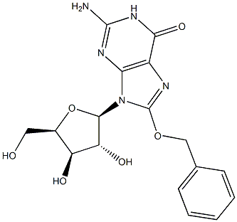 8-Benzyloxy-9-(beta-D-xylofuranosyl)guanine 구조식 이미지