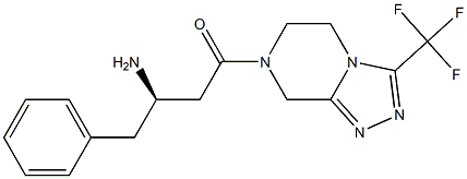 (R)-3-amino-4-phenyl-1-(3-(trifluoromethyl)-5,6-dihydro-[1,2,4] triazolo[4,3-a]pyrazin-7(8H)-yl)butan-1-one Structure