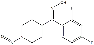 (2,4-Difluoro-phenyl)-(1-nitroso-piperidin-4-yl)-methanone oxime 구조식 이미지