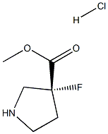 methyl (R)-3-fluoropyrrolidine-3-carboxylate hydrochloride 구조식 이미지