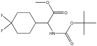 tert-Butoxycarbonylamino-(4,4-difluorocyclohexyl)-acetic acid methyl ester Structure