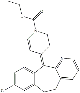 (E)-Ethyl 4-(8-chloro-5H-benzo[5,6]cyclohepta[1,2-b]pyridin-11(6H)-ylidene)-3,4-dihydropyridine-1(2H)-carboxylate 구조식 이미지