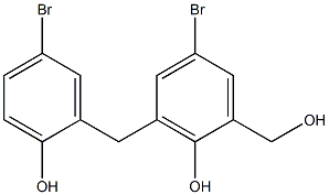 5-Bromo-3-[(5-bromo-2-hydroxyphenyl)methyl]-2-hydroxybenzenemethanol Structure