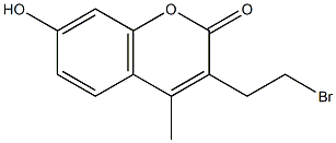 3-(2-Bromoethyl)-7-hydroxy-4-methyl-coumarin 구조식 이미지