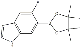 5-Fluoro-6-(4,4,5,5-tetramethyl-[1,3,2]dioxaborolan-2-yl)-1H-indole 구조식 이미지