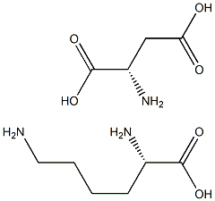 L-lysine aspartate Structure