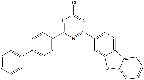2-([1,1'-biphenyl]-4-yl)-4-chloro-6-(dibenzo[b,d]furan-3-yl)-1,3,5-triazine Structure