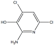 2-amino-4,6-dichlorohydroxypyridine 구조식 이미지