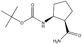 cis-2-tert-butoxycarbonylamino-cyclopentanecarboxamide Structure