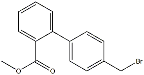 4'-bromomethylbiphenyl-2-carboxylic acid methyl ester 구조식 이미지