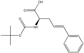 (R)-2-((tert-butoxycarbonyl)amino)-5-phenylpent-4-enoic acid Structure