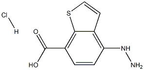 4-hydrazinylbenzo[b]thiophene-7-carboxylic acid hydrochloride 구조식 이미지