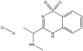 3-(1-(methylamino)ethyl)-4H-benzo[e][1,2,4]thiadiazine 1,1-dioxide hydrochloride Structure