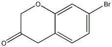 7-bromo-3,4-dihydro-2H-1-benzopyran-3-one 구조식 이미지