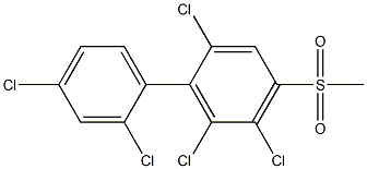 4-METHYLSULFONYL-2,2',4',5,6-PENTACHLOROBIPHENYL Structure