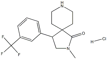 2-METHYL-4-(3-(TRIFLUOROMETHYL)PHENYL)-2,8-DIAZASPIRO[4.5]DECAN-1-ONE HYDROCHLORIDE 구조식 이미지
