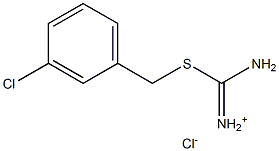 AMINO[(3-CHLOROBENZYL)SULFANYL]METHANIMINIUM CHLORIDE 구조식 이미지