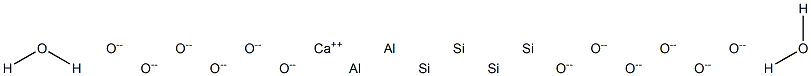 Calcium dialuminum tetrasilicon dodecaoxide dihydrate 구조식 이미지