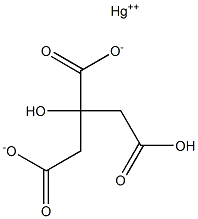 Mercury(II) hydrogen citrate Structure