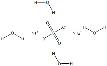 Sodium ammonium sulfate tetrahydrate Structure