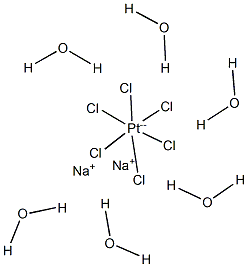 Sodium hexachloroplatinate(IV) hexahydrate 구조식 이미지