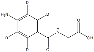 4-Aminobenzoyl-2,3,5,6-D4-glycine Structure