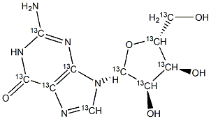 Guanosine-13C10 구조식 이미지