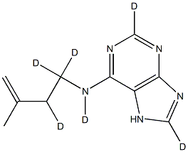 N6-Isopentenyladenine-D6 구조식 이미지