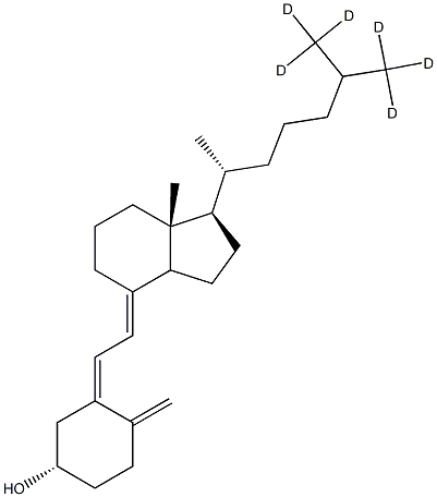 Vitamin-D3 (26,26,26,27,27,27-d6) 구조식 이미지