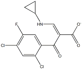 3-Cyclopropylamino-2-(2,4-dichloro-5-fluorobenzoyl)acrylate Structure