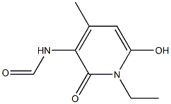 3-formylamino-4-methyl-6-hydroxy-N-ethylpyridone Structure