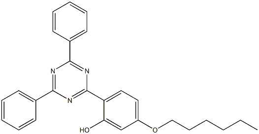 2-(4,6-diphenyl-1,3,5-triazin-2-yl)-5-hexyloxy-phenol Structure