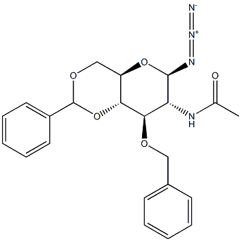 2-Acetamido-3-O-benzyl-4,6-O-benzylidene-2-deoxy-b-D-glucopyranosylazide 구조식 이미지