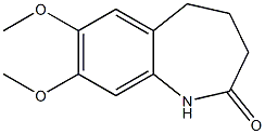 7,8-Dimethoxy-2,3,4,5-tetrahydro-2-benzazepinone 구조식 이미지