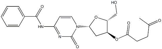 N4-Benzoyl-3'-O-levulinoyl-2'-deoxycytidine 구조식 이미지