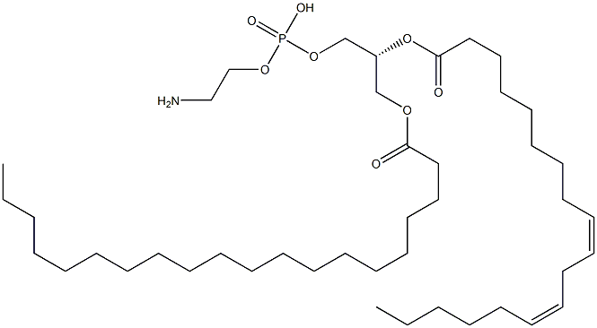 2-aminoethoxy-[(2R)-3-icosanoyloxy-2-[(9Z,12Z)-octadeca-9,12-dienoyl]oxy-propoxy]phosphinic acid Structure