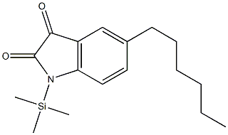 5-Hexyl-1-(trimethylsilyl)-1H-indole-2,3-dione Structure