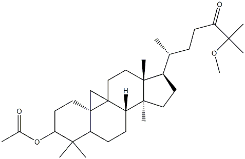 9,19-Cyclolanostan-24-one, 3-acetoxy-25-methoxy- Structure