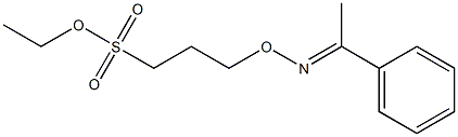 Propanesulfonic acid, 3-(methylbenzylideneaminooxy)-, ethyl ester Structure