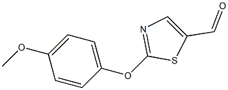 2-(4-Methoxyphenoxy)-1,3-thiazole-5-carboxaldehyde 구조식 이미지