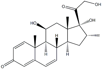 16A-METHYL-11B,17A,21-TRIHYDROXYPREGNA-1,4,6-TRIENE-3,20-DIONE 구조식 이미지