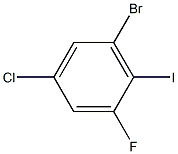 1-IODO-2-FLUORO-4-CHLORO-6-BROMOBENZENE 구조식 이미지